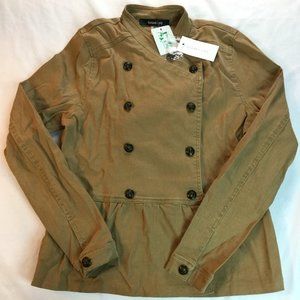 SUGARLIPS Short Double Breasted Camel Trench Coat